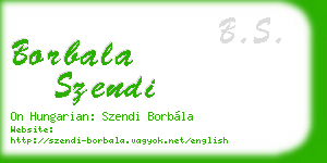 borbala szendi business card