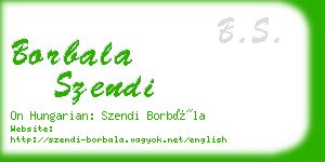 borbala szendi business card